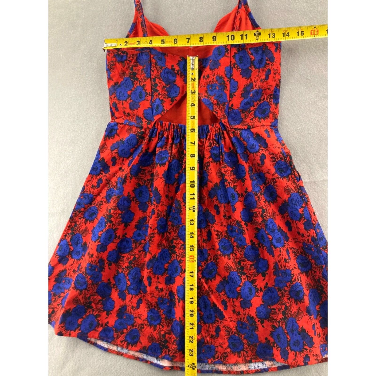 Market Market and Spruce Dress Womens S Red Blue Floral Size S / US 4 / IT 40 - 6 Thumbnail