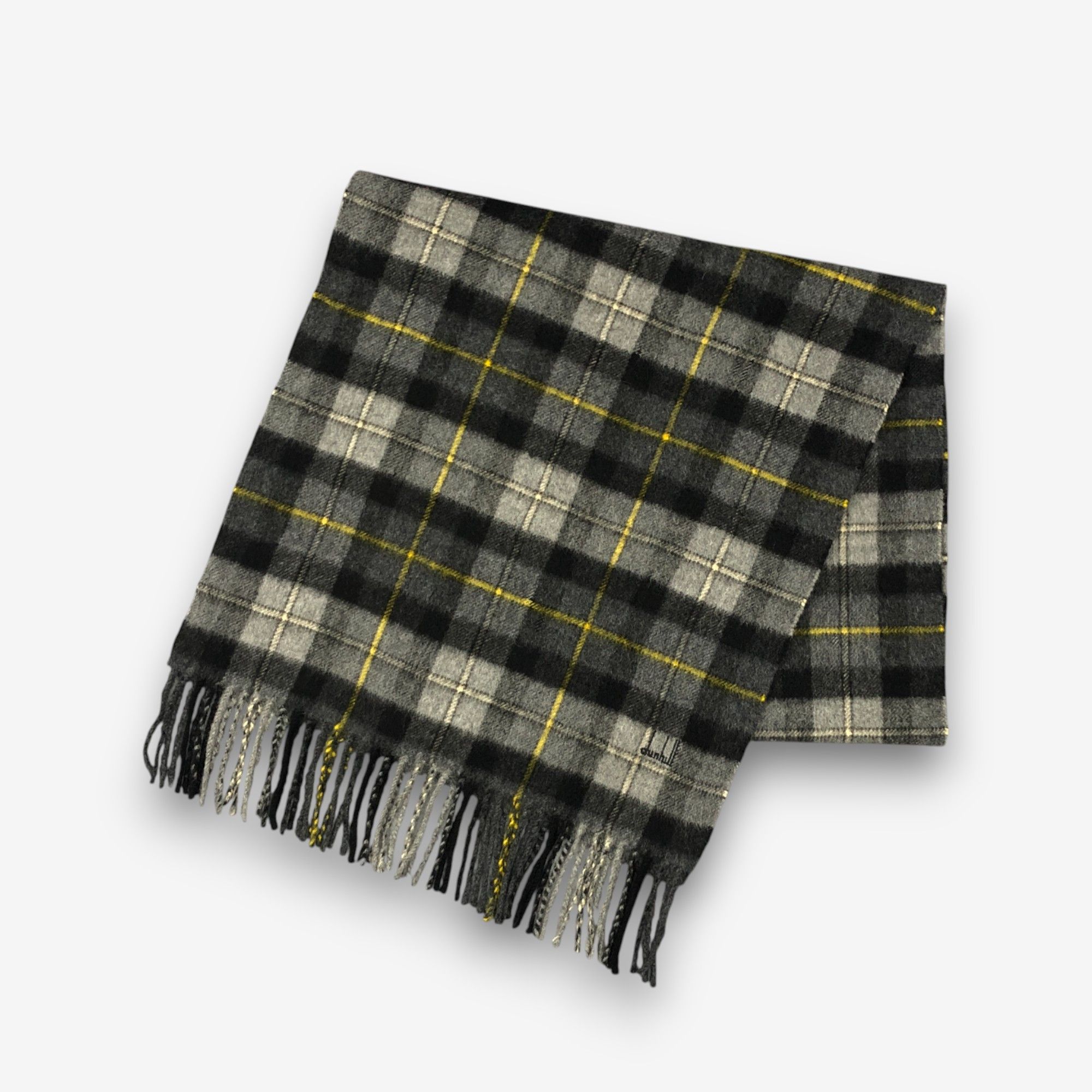 Alfred Dunhill Vintage Dunhill Scarf Muffler Wool Plaid Winter Scarves Size ONE SIZE - 3 Thumbnail