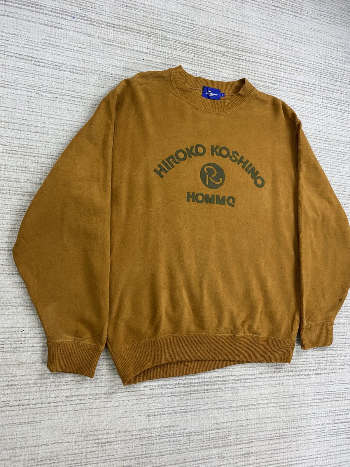 Hiroko Koshino Homme × Vintage Vtg 90s Hiroko Koshino Homme Graphic Crewneck Sweatshirt Size US M / EU 48-50 / 2 - 3 Thumbnail