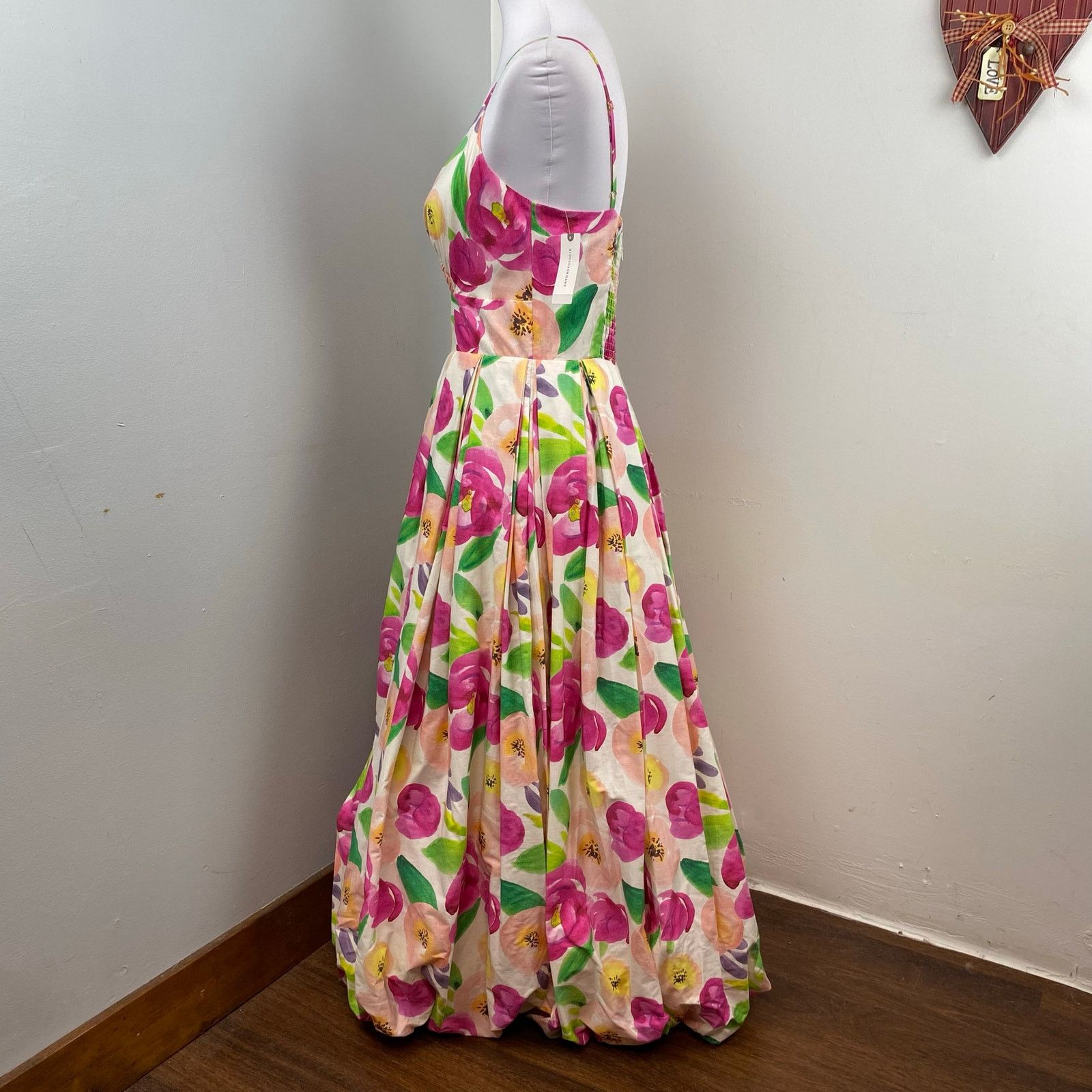 Anthropologie Hutch Floral Garden Cutout Balloon Midi Dress Garden NWT Size S / US 4 / IT 40 - 7 Thumbnail