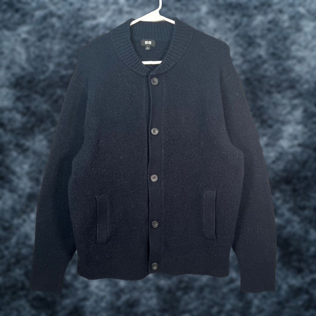 Uniqlo Uniqlo Cardigan Sweater Mens Medium Navy Blue Knit Button Pockets Wool Cotton Acrylic Nylon Size US M / EU 48-50 / 2 - 1 Thumbnail