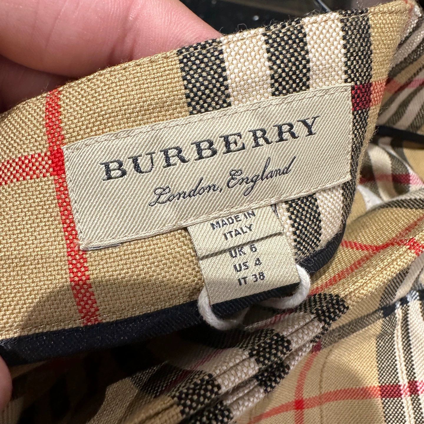 Burberry Burberry Belted Check Skirt 38 Size 27" / US 4 / IT 40 - 3 Thumbnail