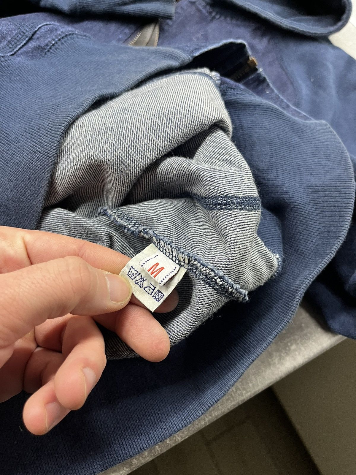 Evisu × Japanese Brand Vintage Navy Blue Denim Jeans Zip Sweatshirt Hoodie Evisu Size US M / EU 48-50 / 2 - 16 Thumbnail