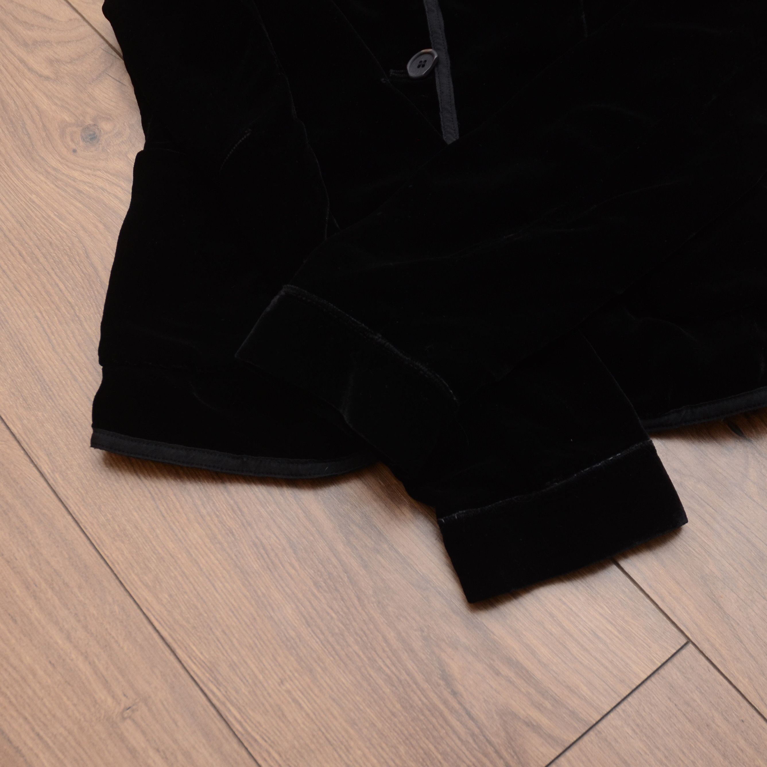 Marithe + Francois Girbaud Rare Marithé François Girbaud Black Silk Velvet Blazer Size S / US 4 / IT 40 - 8 Thumbnail