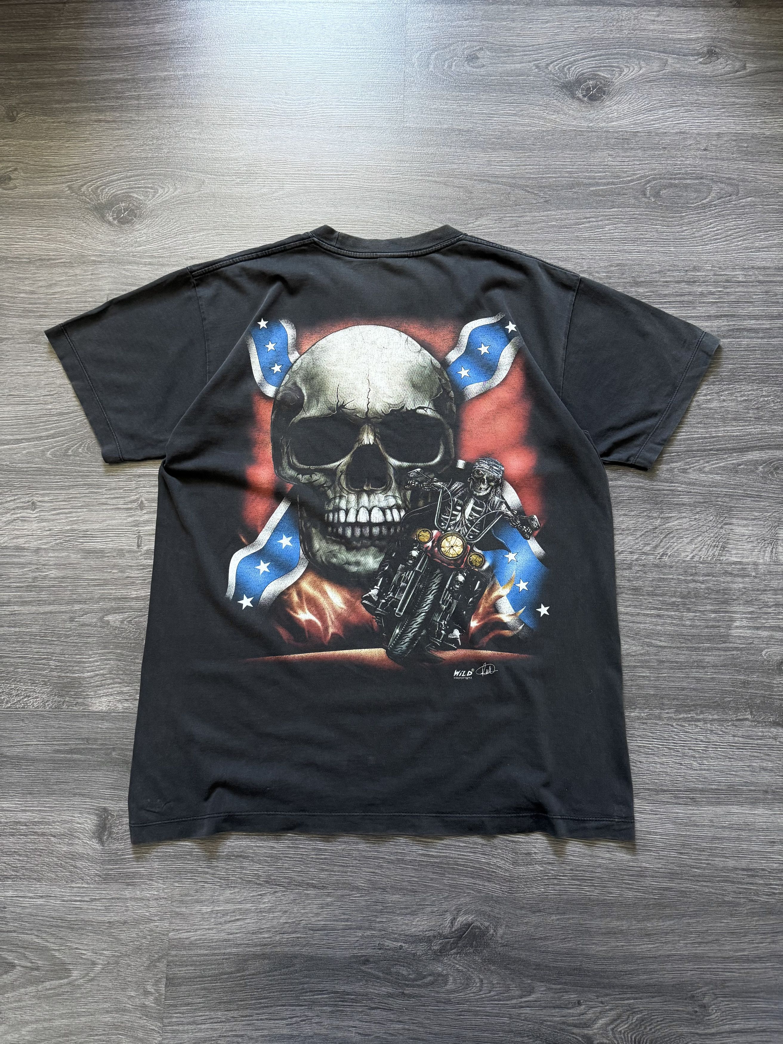 Vintage Vintage Y2K Harley Style AOP Skull Biker Tee Large Size US L / EU 52-54 / 3 - 8 Thumbnail