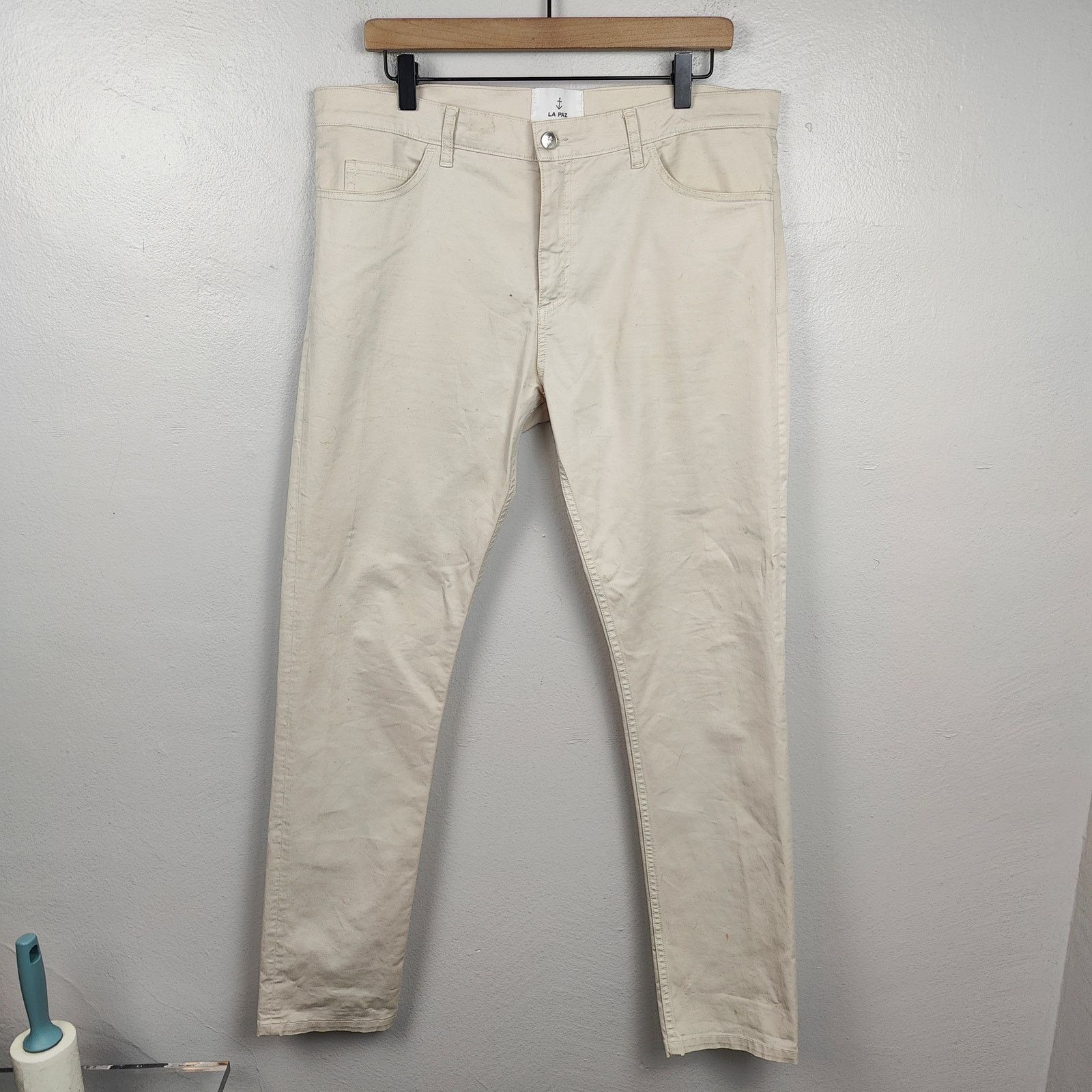 La Paz La Paz Chino Pants Mens XL Beige Cotton Stretch Lightweight Size US 36 / EU 52 - 1 Thumbnail