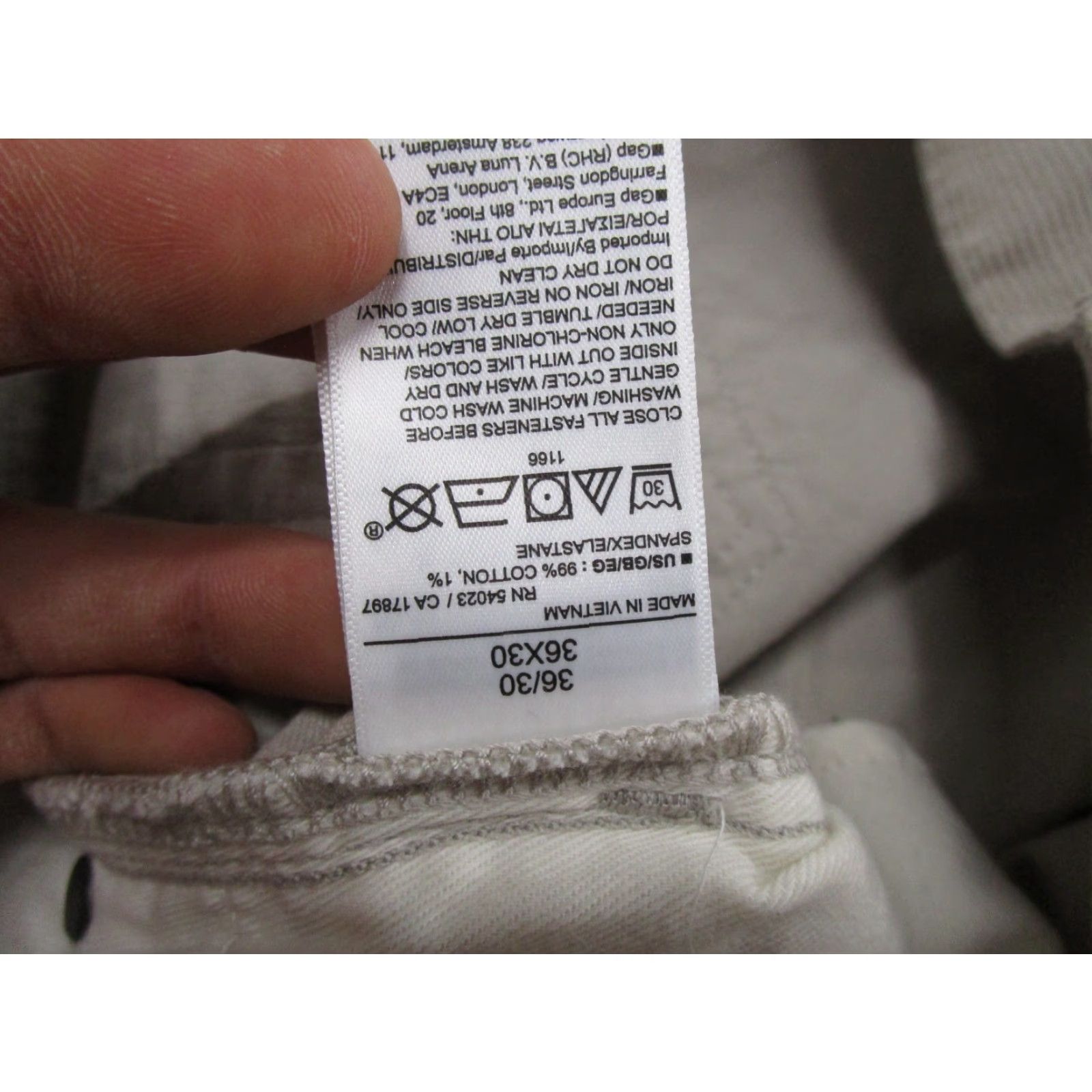 Gap Gap 1969 Mens Pants Corduroy Slim Straight Beige 36x30 Chino New NWT Vintage No N/A Size US 36 / EU 52 - 6 Thumbnail