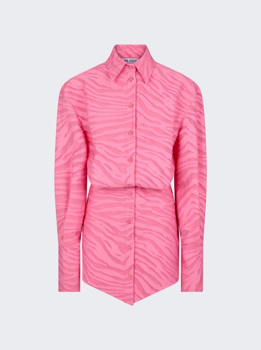 The Attico o1mle0526 Silvye Mini Dress in Pink Size S / US 4 / IT 40 - 2 Thumbnail
