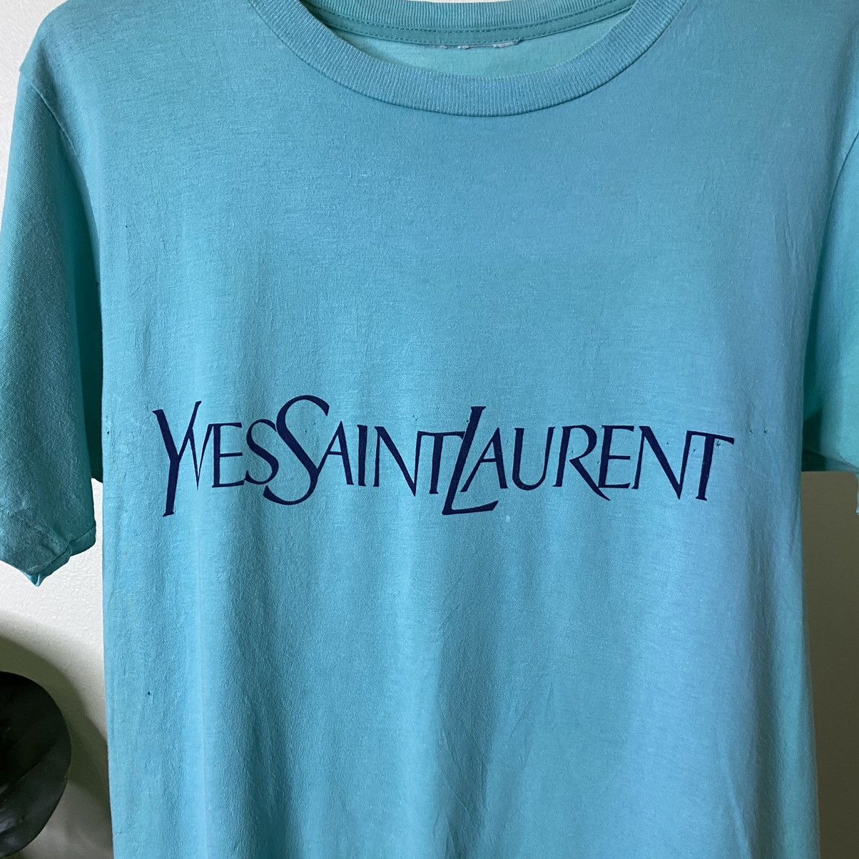 Vintage Vintage 1980s Yves Saint Laurent YSL Distressed T Shirt Size US M / EU 48-50 / 2 - 2 Thumbnail