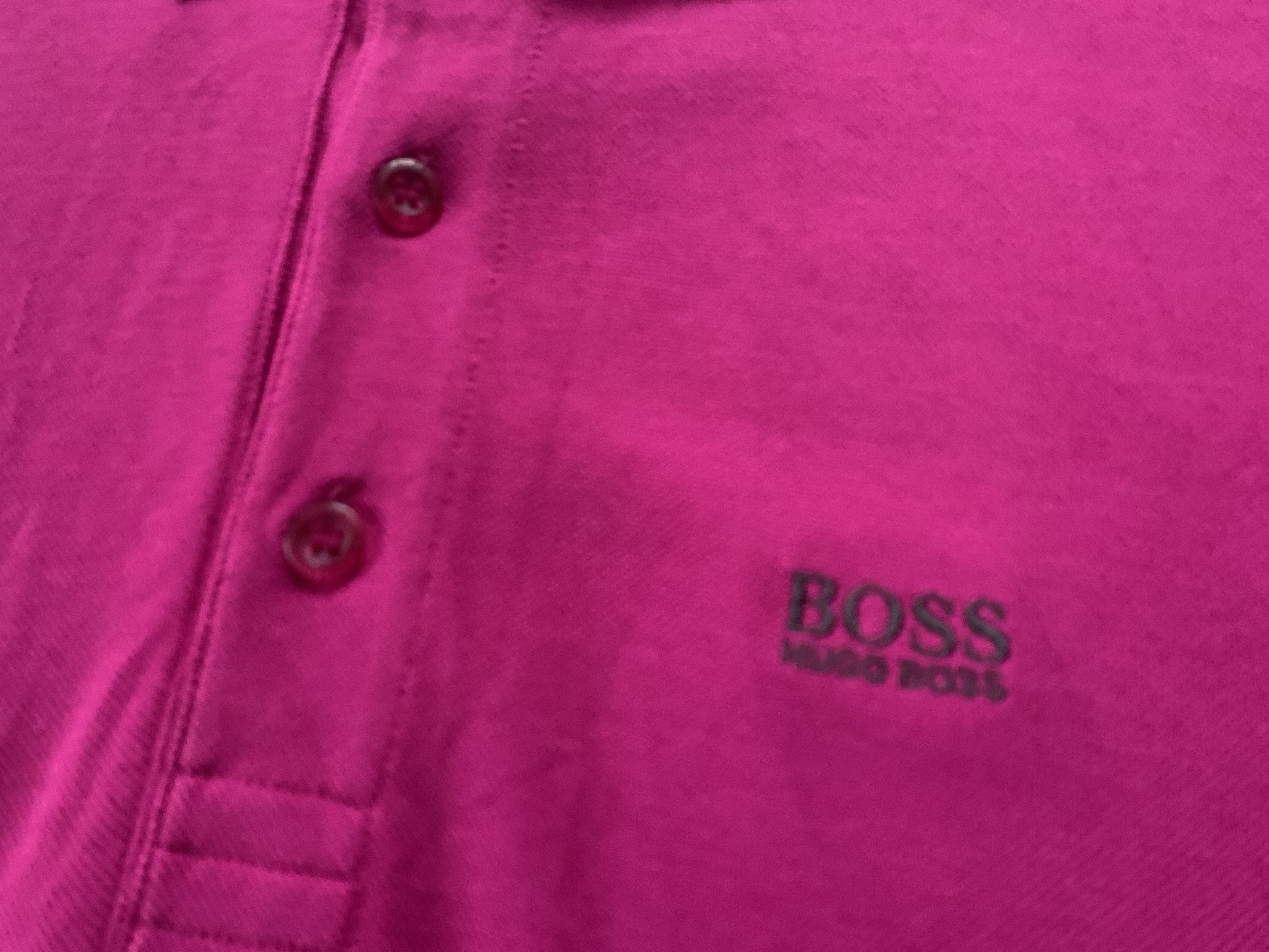 Hugo Boss Hugo Boss Modern Fit Cotton Mens Pink Polo Size US S / EU 44-46 / 1 - 5 Thumbnail