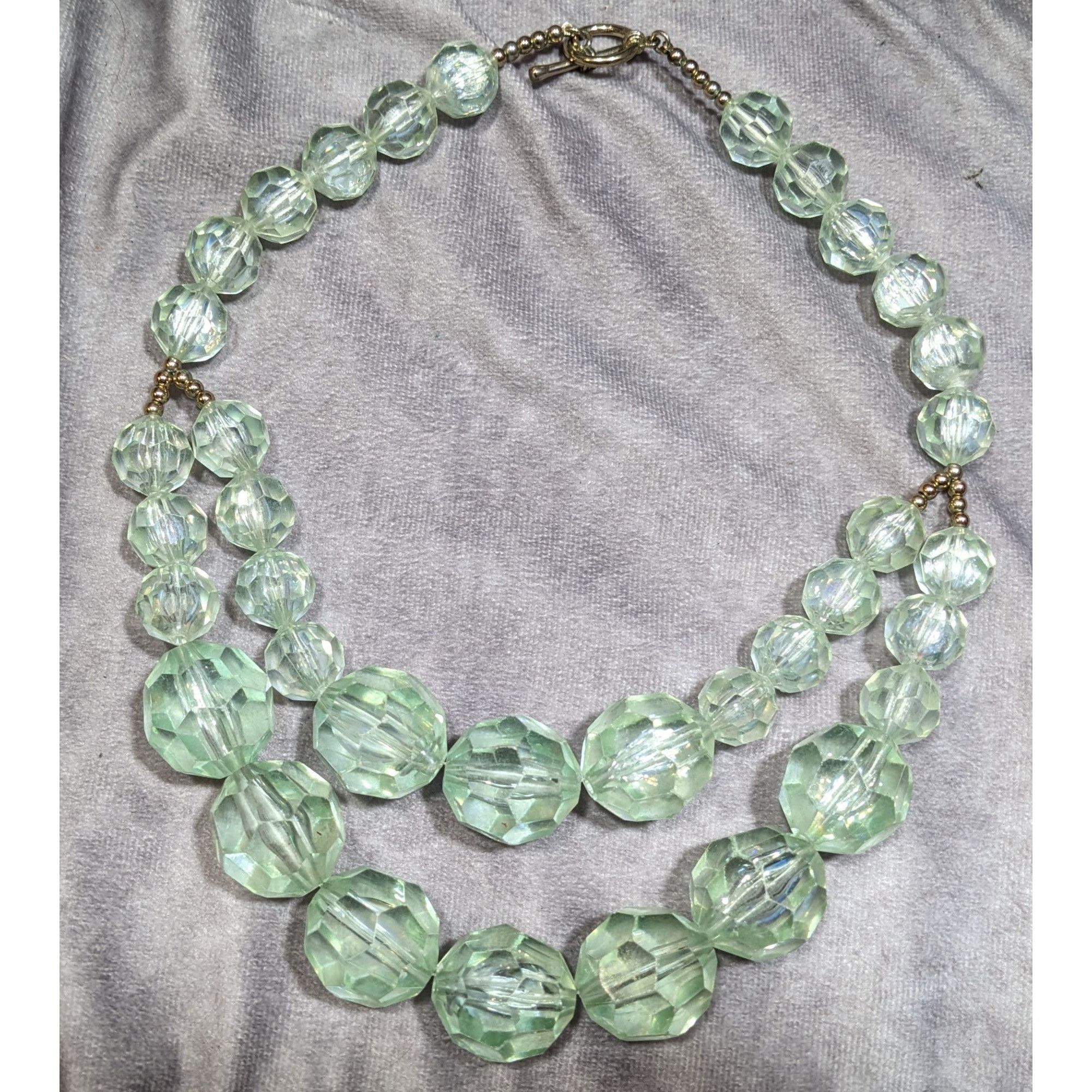 Other Vintage Chunky Translucent Mint Beaded Layered Necklace Size ONE SIZE - 5 Thumbnail