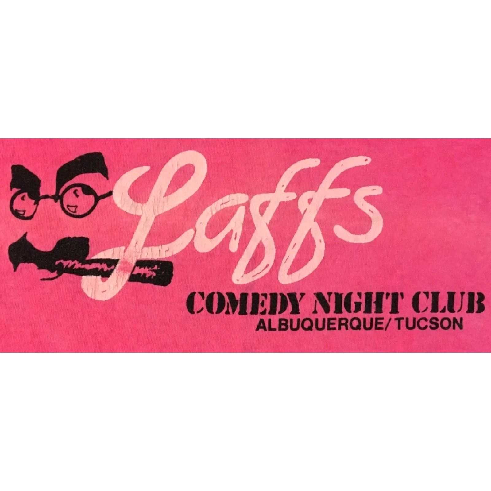 Vintage VINTAGE Laffs Comedy Night Club Faded Shirt S Tucson Pink 80s 90s Grunge Funny USA Comedy Shirt Mens Size US S / EU 44-46 / 1 - 3 Thumbnail