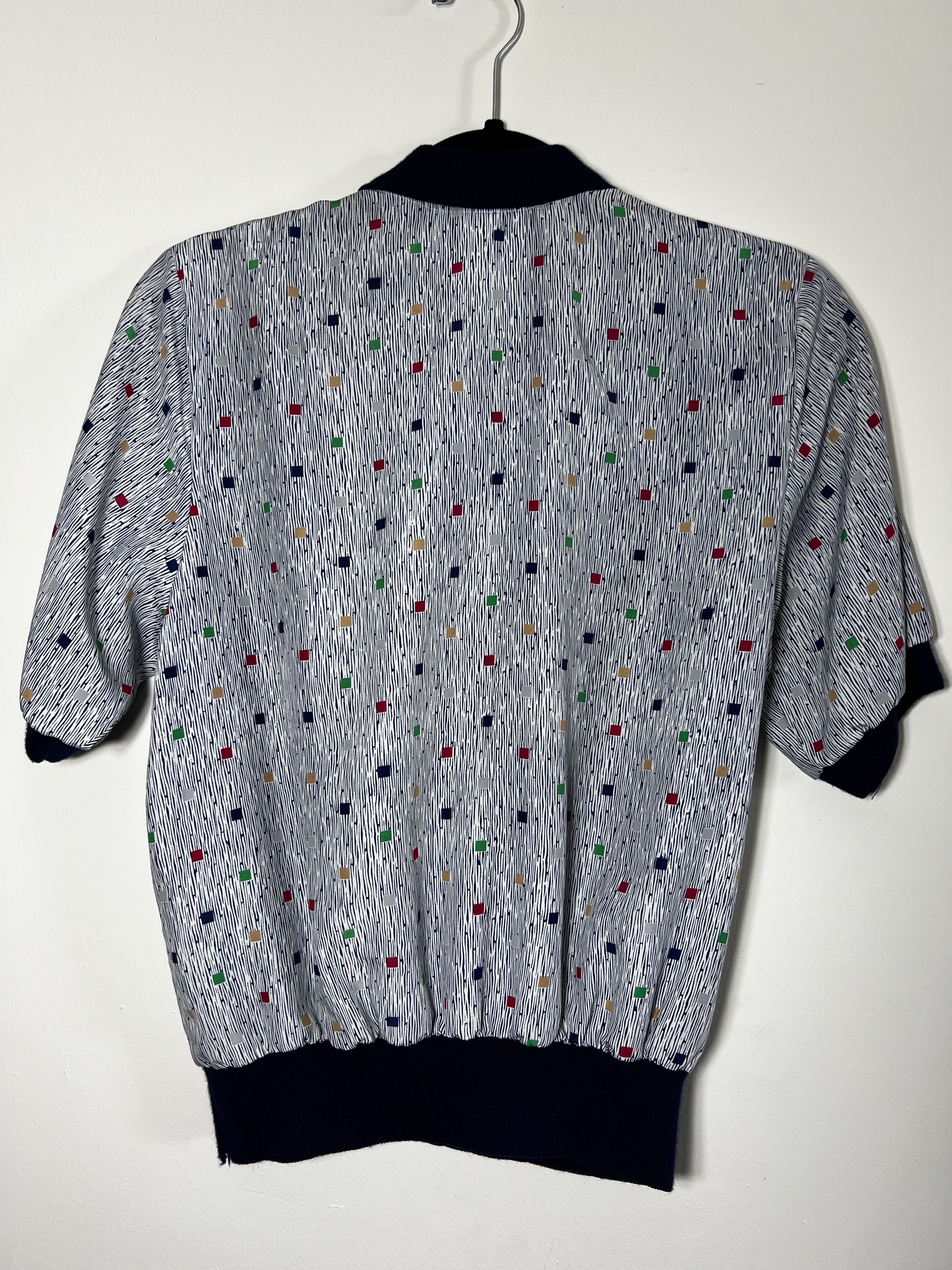 Other × Vintage Vintage 90's Petite Notations Geometric Patterned Blouse Size M / US 6-8 / IT 42-44 - 4 Thumbnail