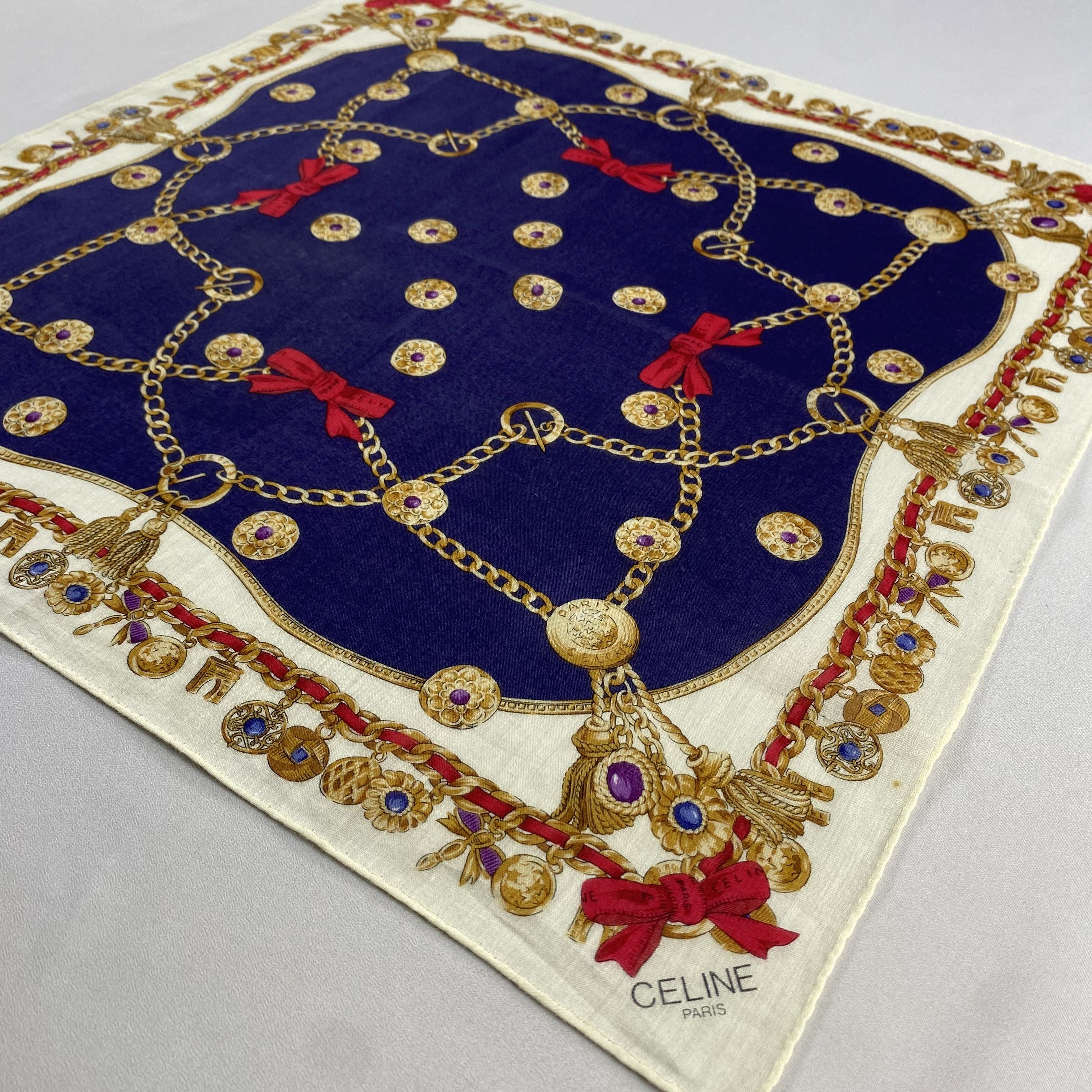 Celine × Vintage Celine Handkerchief / Neckerchief / Bandana-P1422 Size ONE SIZE - 2 Thumbnail