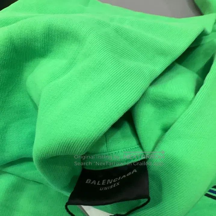 Balenciaga Balenciaga FW23 Logo Print Hoodie in Green. Size US L / EU 52-54 / 3 - 3 Thumbnail