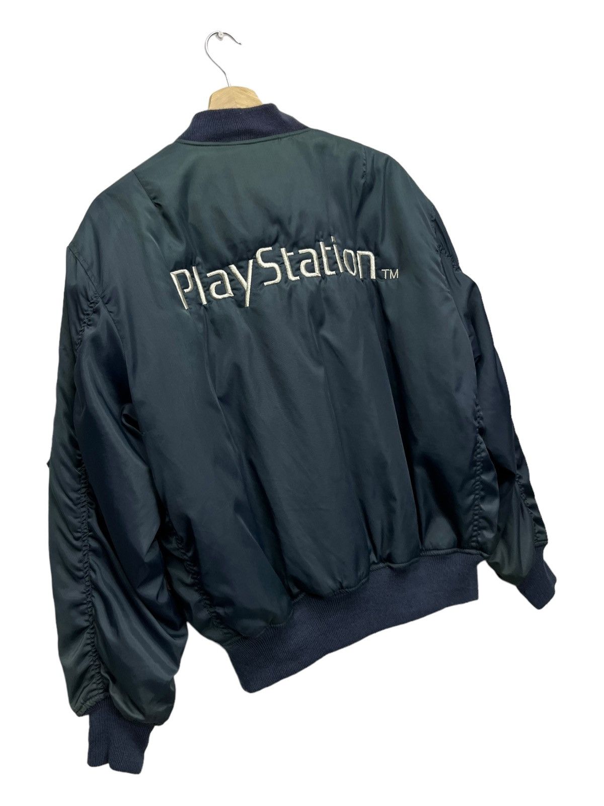 Playstation 🔥Vintage PLAYSTATION Embroidered Emerald Sun Faded Bomber Size US M / EU 48-50 / 2 - 4 Thumbnail