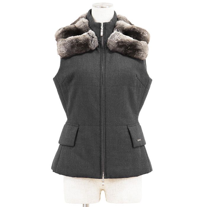 Other Other Foxey Stretch Wool Padded Vest Textile Outerwear DUTY FREE for USA Size ONE SIZE - 1 Thumbnail