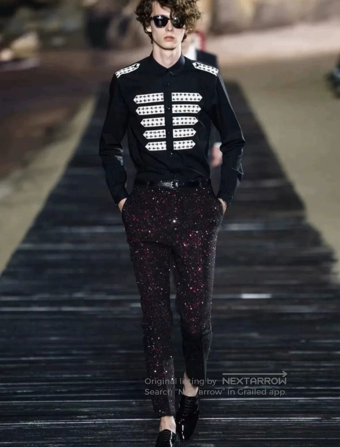 Saint Laurent Paris Black Long Sleeve Button. Size US L / EU 52-54 / 3 - 6 Thumbnail