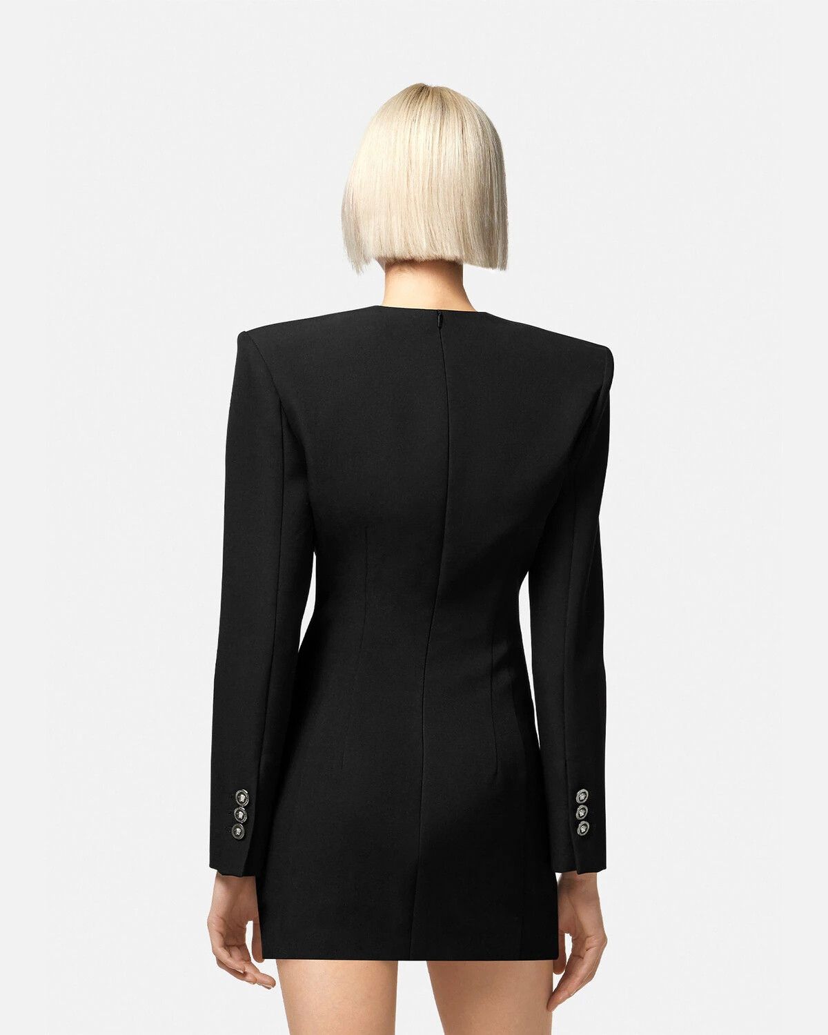 Versace o1y0226 Mini Dress in Black Size S / US 4 / IT 40 - 4 Thumbnail