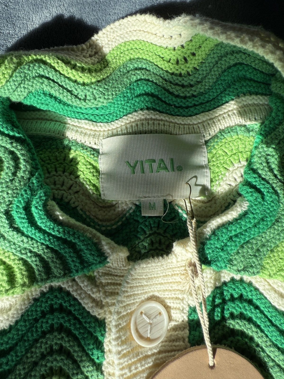 YITAI Yitai Emerald Crotchet Knit Button Up Size US M / EU 48-50 / 2 - 3 Thumbnail