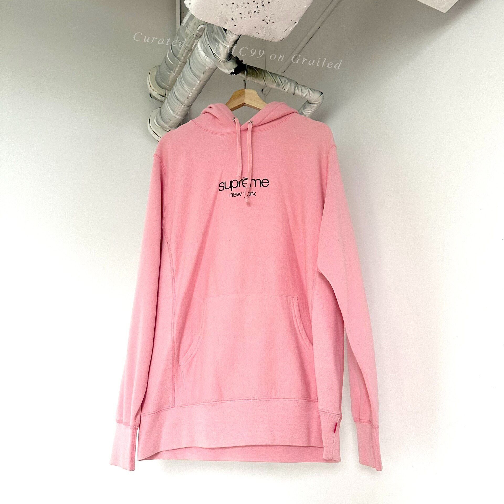 Supreme supreme pink box logo hoodie | Grailed