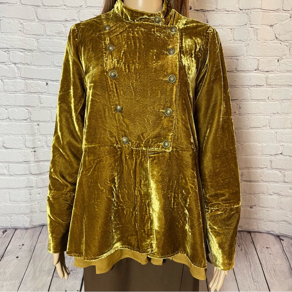 Free People NWT New $228 Free People Velvet Faye Warm Tobacco Jacket Si Size S / US 4 / IT 40 - 9 Thumbnail