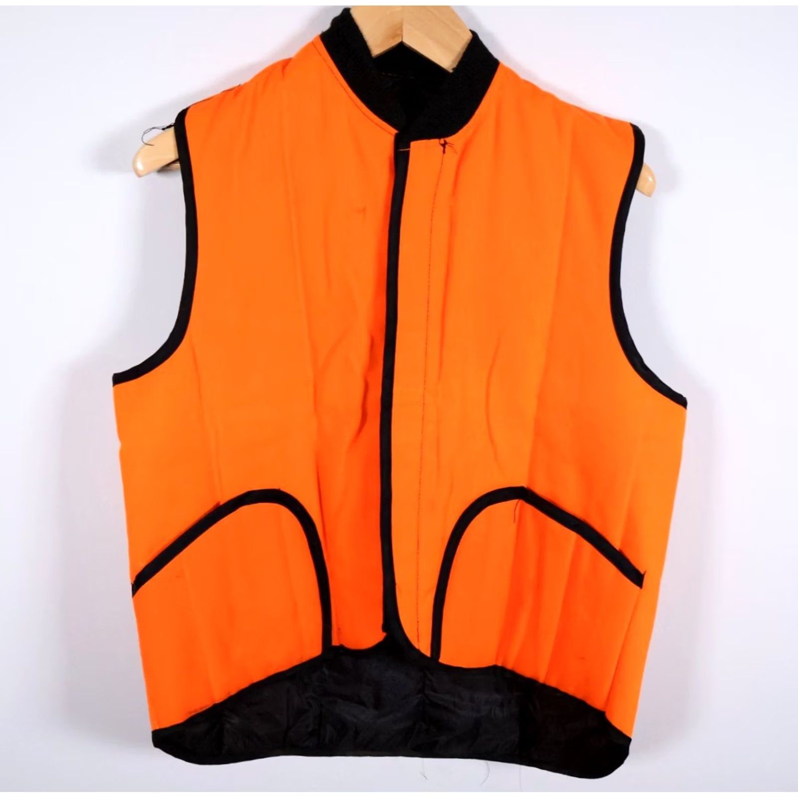 Vintage VINTAGE Hunting Vest Mens M Blaze Orange Full Zip Lightweight Outdoor VTG Jacket Shirt? Size 40R - 2 Thumbnail
