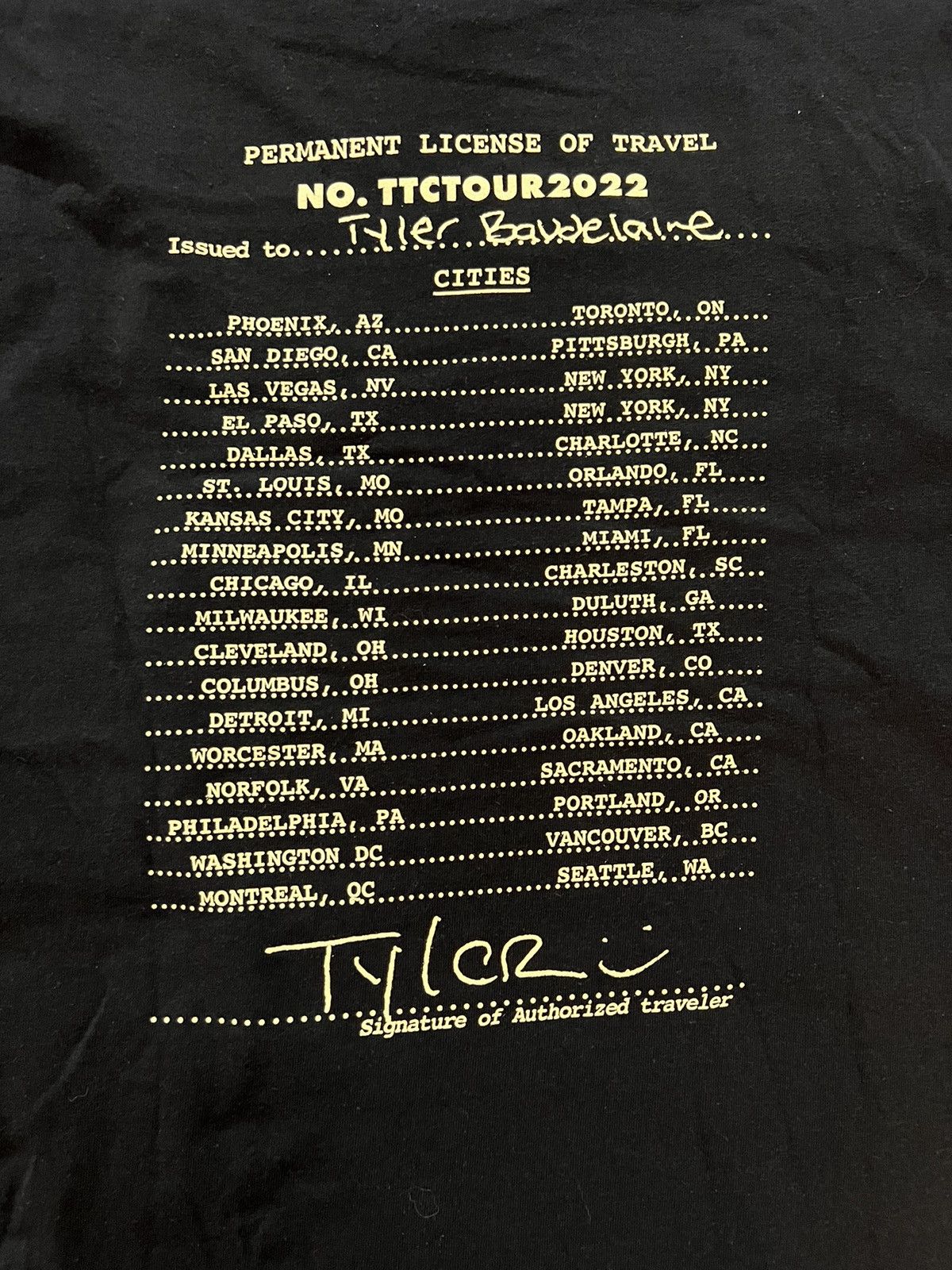 Tyler The Creator Tyler The Creator Call Me If You Get Lost License Tee Size US L / EU 52-54 / 3 - 3 Thumbnail