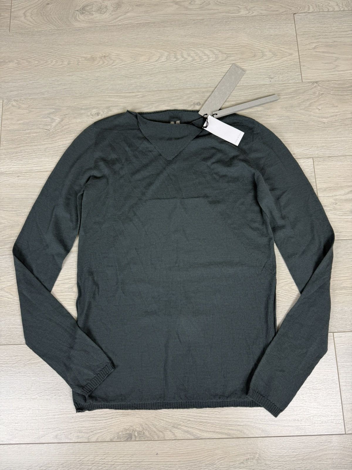 Rick Owens Rick Owens Strobe Column Knit Sweater Teal Size L / US 10 / IT 46 - 7 Thumbnail