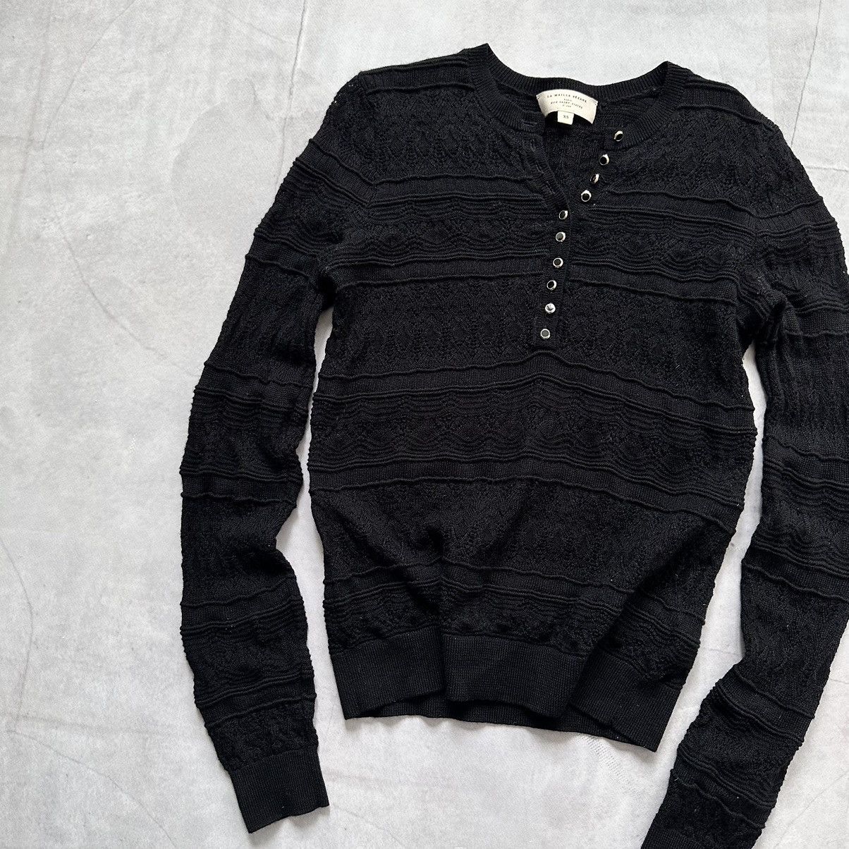 Sarah Pacini Sezane Knit Merino Wool Sweater Cardigan Lyna Jumper Size XS / US 0-2 / IT 36-38 - 2 Thumbnail