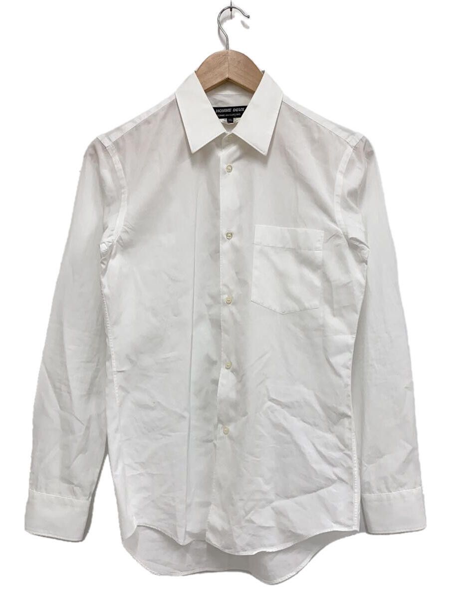Shirt Long sleeve cotton chest pocket plain White