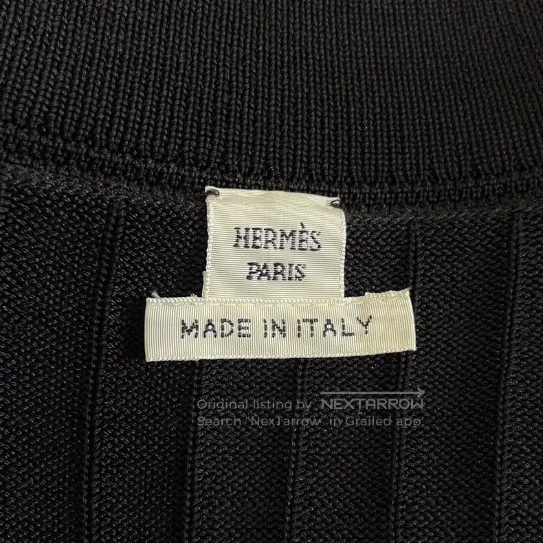 Hermes Hermes Black Ribbed Knit Long Sleeve Size XXS / US 00 / IT 34 - 5 Thumbnail