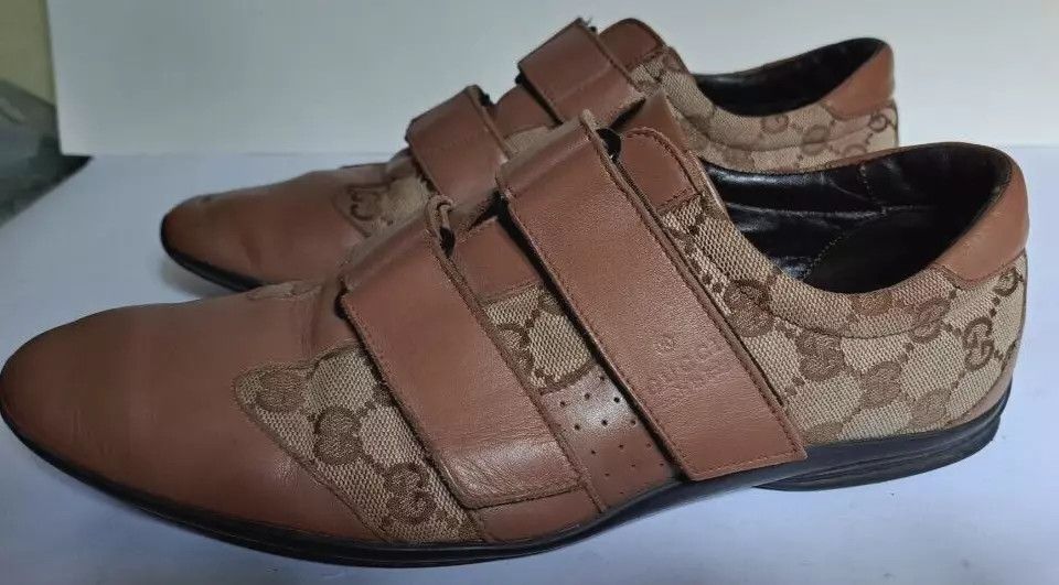Gucci GUCCI Guccissima canvas and leather sneakers Size US 7.5 / EU 40-41 - 2 Thumbnail