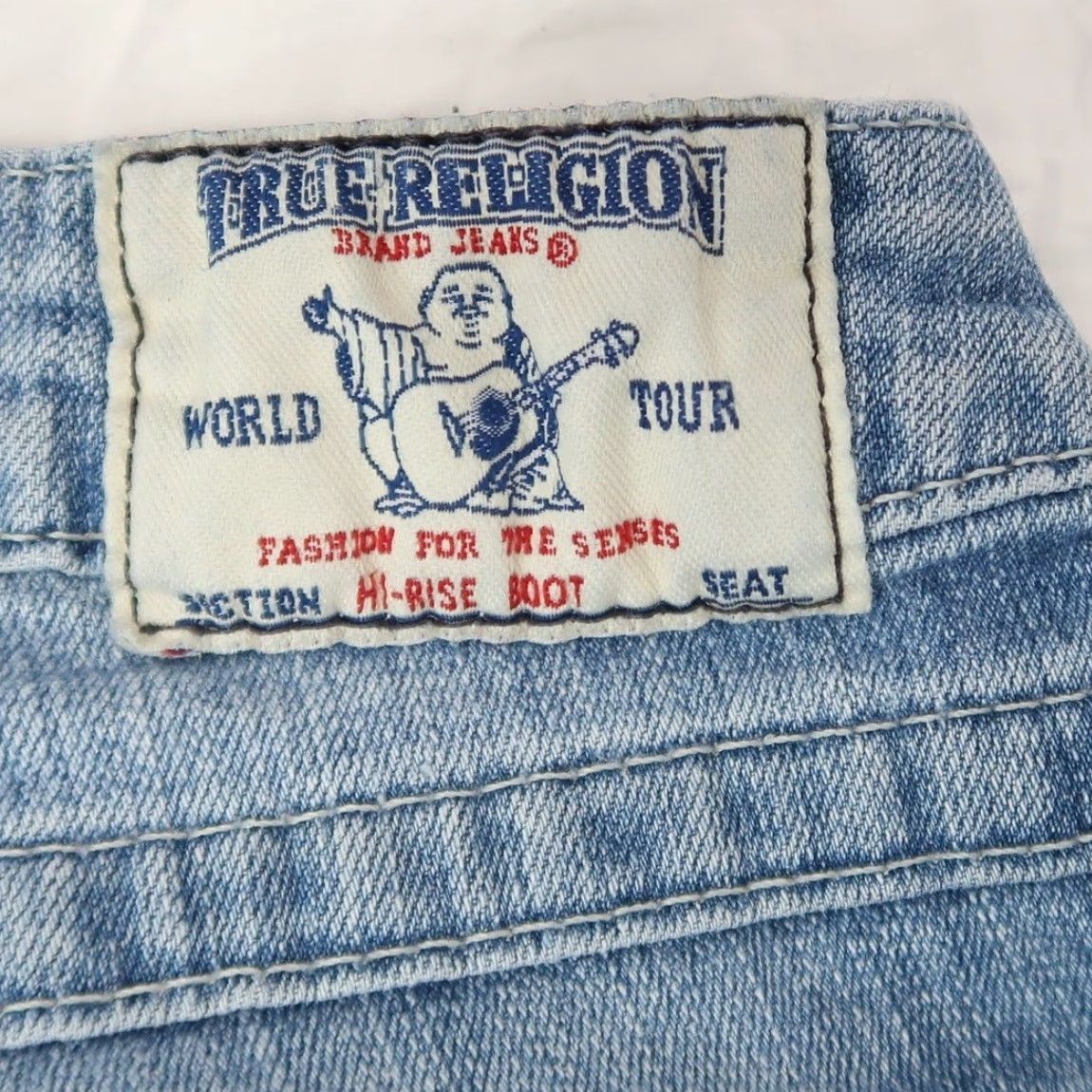 True Religion VINTAGE True Religion Jeans Bootcut 26 Womens Denim Bohemian Rainbow Stitch Low Rise 30in Inseam Size 26" / US 2 / IT 38 - 7 Thumbnail