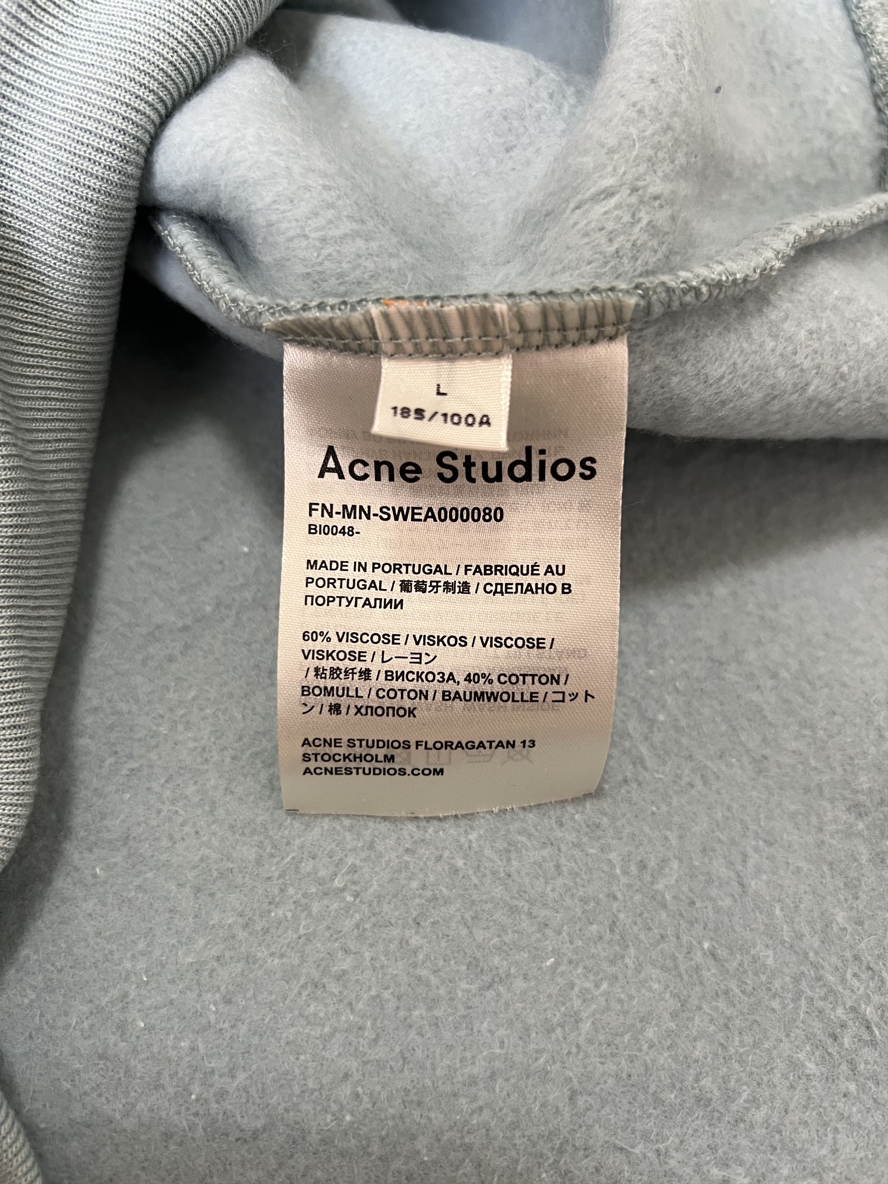Acne Studios 💚 Acne Studios Mint Logo Crewneck Large NEW Size US L / EU 52-54 / 3 - 8 Thumbnail