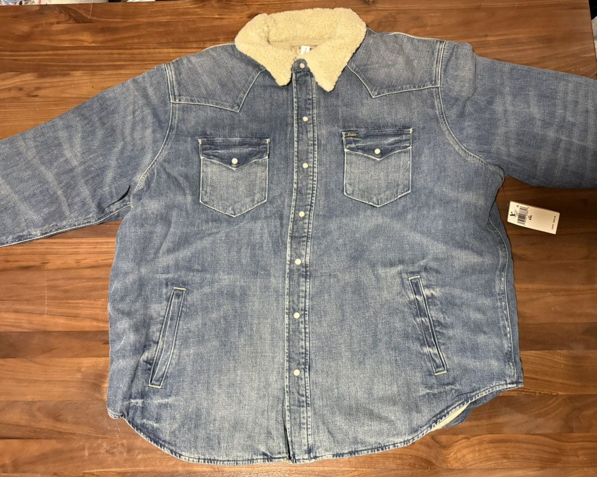 Polo Ralph Lauren Polo Ralph Lauren Fleece-Lined Denim Western Shirt Jacket Size US XXL / EU 58 / 5 - 7 Thumbnail