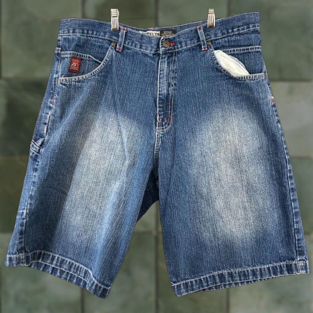 Denime VINTAGE Brooklyn Denim Shorts Mens 40 Blue 90s Relaxed Fit Chino 5-Pocket Size US 40 / EU 56 - 1 Thumbnail