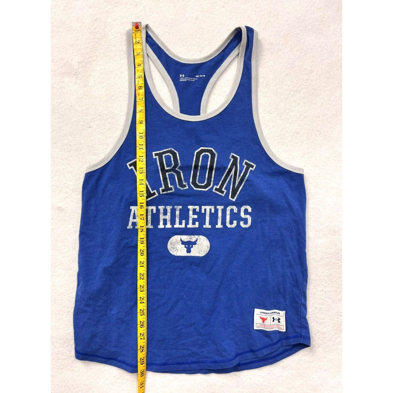 Under Armour Under Armour Project Rock Tank Top Men Medium Blue Athletic TankTop Activewear Mens Size US M / EU 48-50 / 2 - 7 Thumbnail