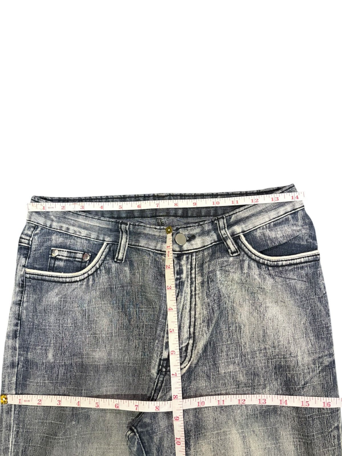 Hysteric Glamour Vintage Japanese Brand Faded Wash Distress Flare Jeans Size 28" / US 6 / IT 42 - 6 Thumbnail