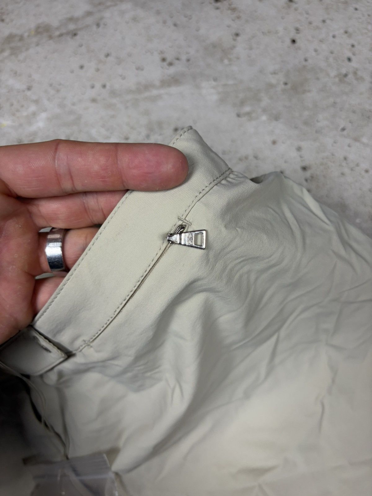 Prada DSWT 2000s Prada Sport Beige Baggy Red Tab Pants Linea Rossa Size 33" - 7 Thumbnail