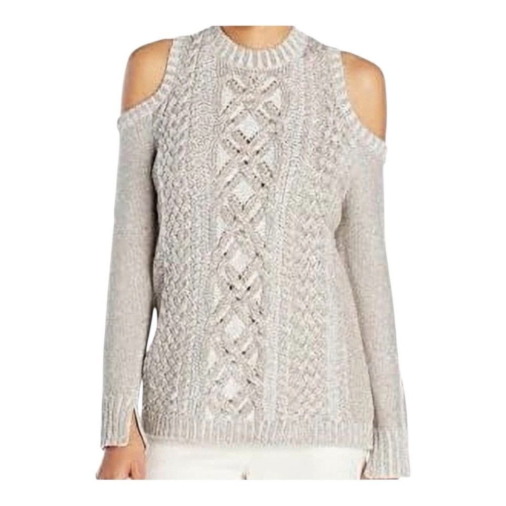 Bcbgmaxazria BCBGMAXAZRIA “Arlene” Metallic Cable Knit Sweater – NWOT – Size M / US 6-8 / IT 42-44 - 1 Thumbnail