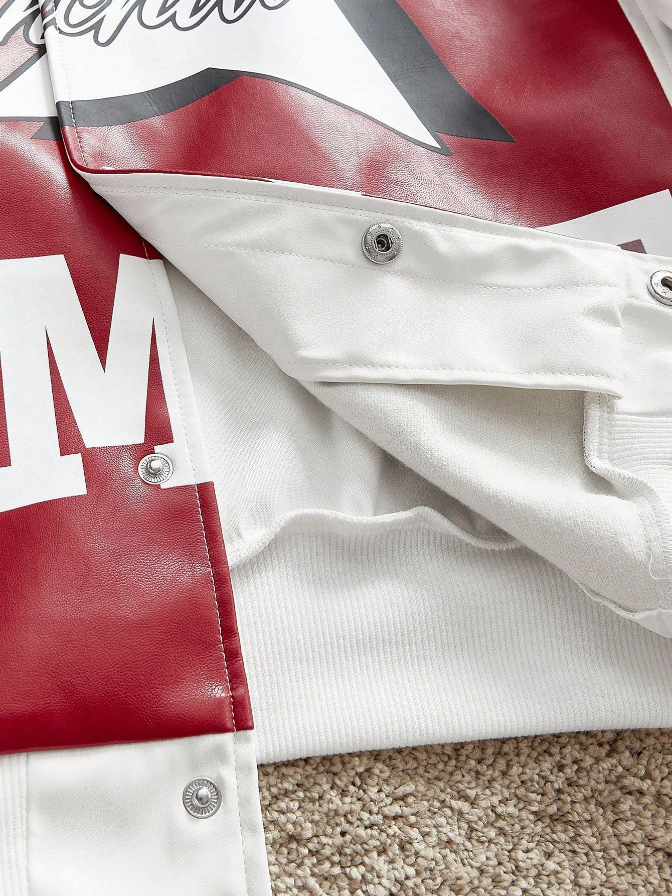Other “HUMBLE” Racing Varsity Jacket – Red & White 🔥 Size US L / EU 52-54 / 3 - 4 Thumbnail