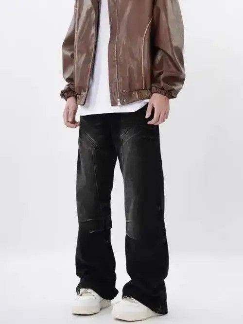 Japanese Brand Sayaka x Junko Retro street wash black micro-flared jeans Size US 32 / EU 48 - 1 Thumbnail