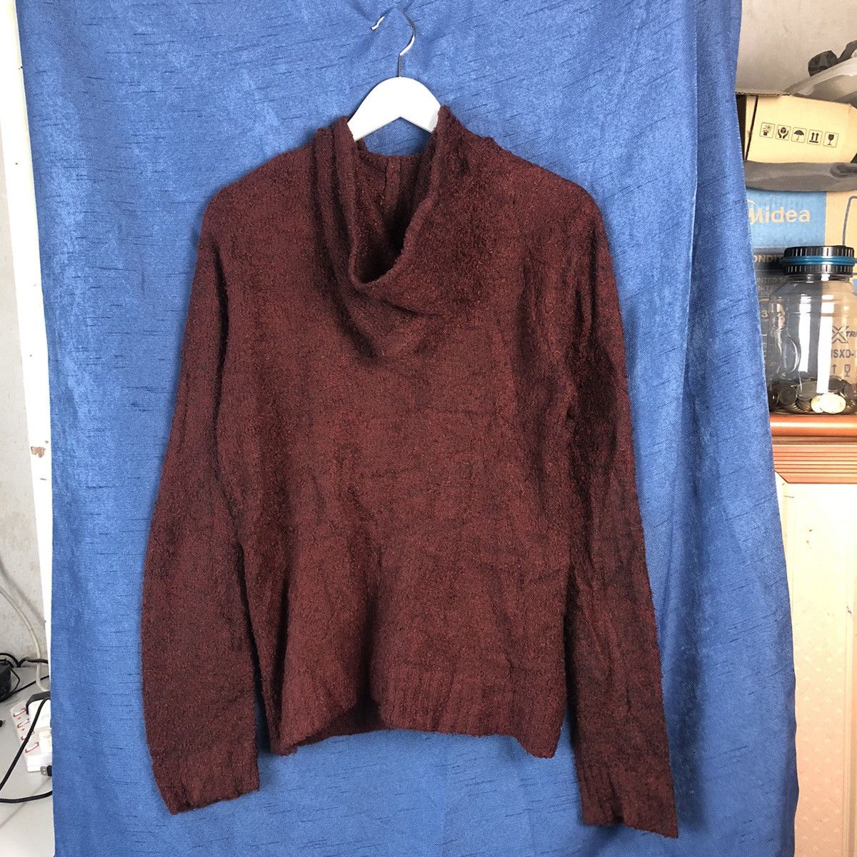 Japanese Brand × Michel Klein Michel Klein Dark Maroon Hoodie #842 Size US S / EU 44-46 / 1 - 11 Thumbnail