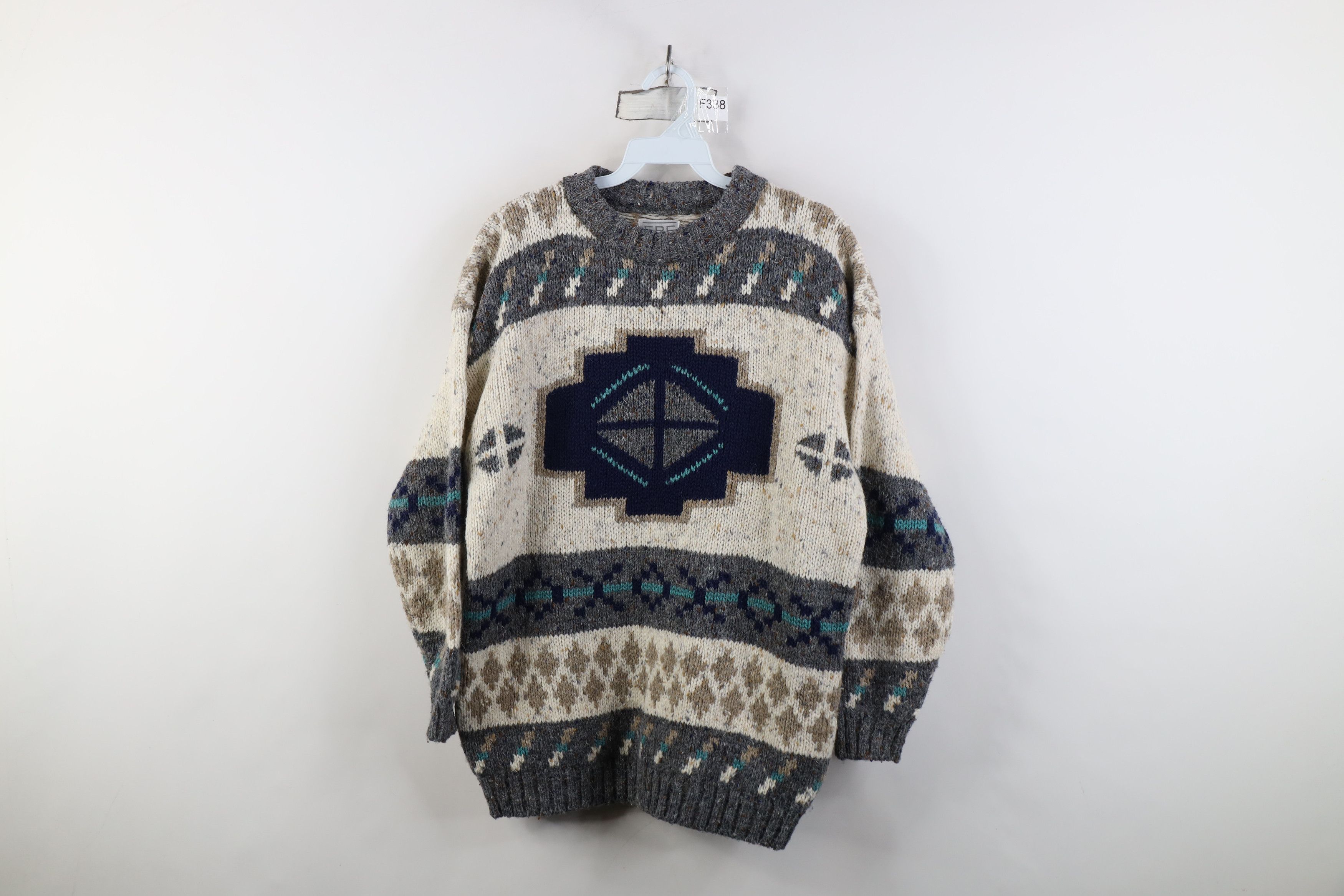Vintage Vintage 90s Streetwear Fair Isle Southwestern Knit Sweater Size M / US 6-8 / IT 42-44 - 1 Thumbnail