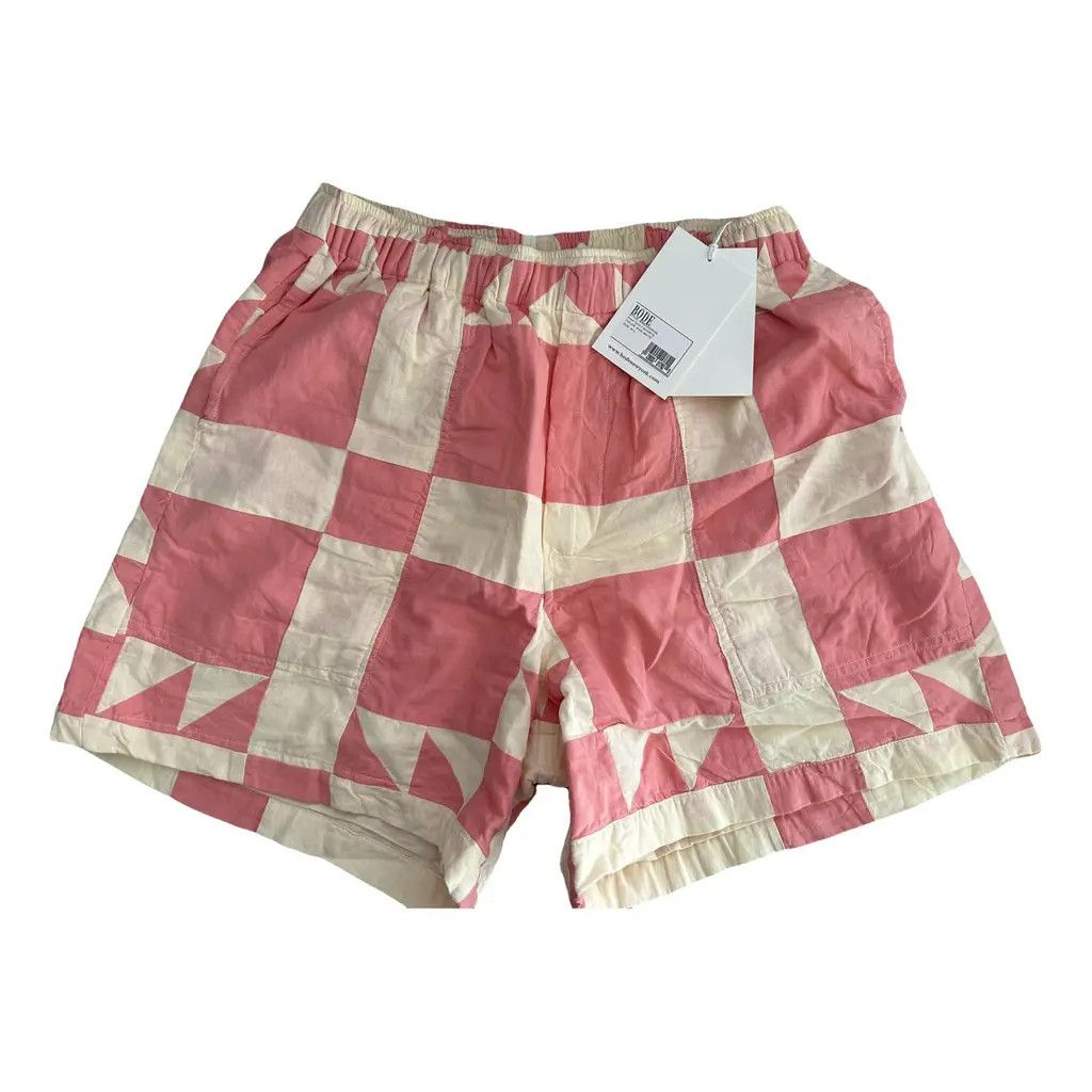 Bode Bode Quilt Shorts Pink M/L Size US 32 / EU 48 - 1 Thumbnail
