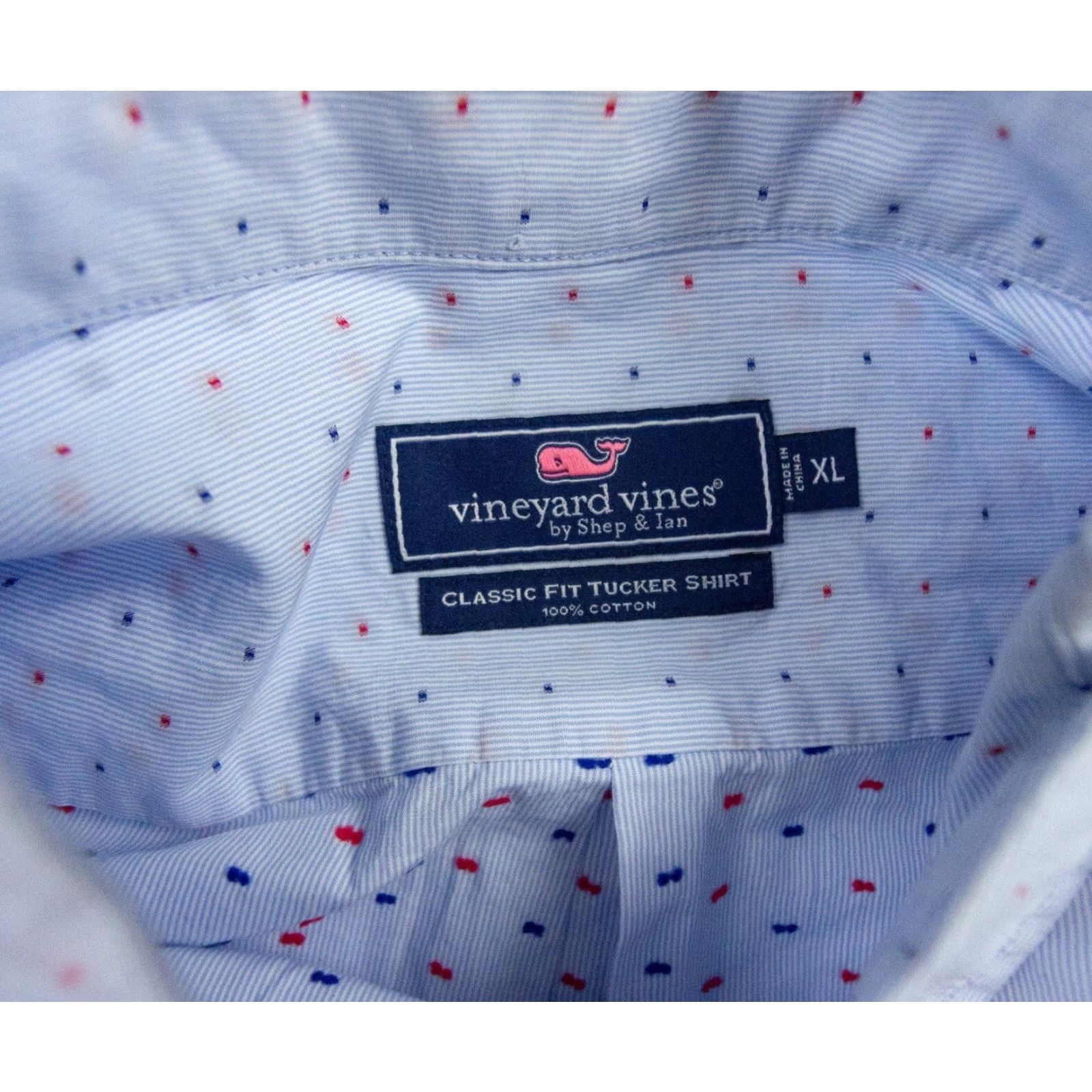 Vineyard Vines Vineyard Vines Men's Classic Fit Tucker Shirt XL Blue Polka Dot Button-Up Preppy Size US XL / EU 56 / 4 - 6 Thumbnail