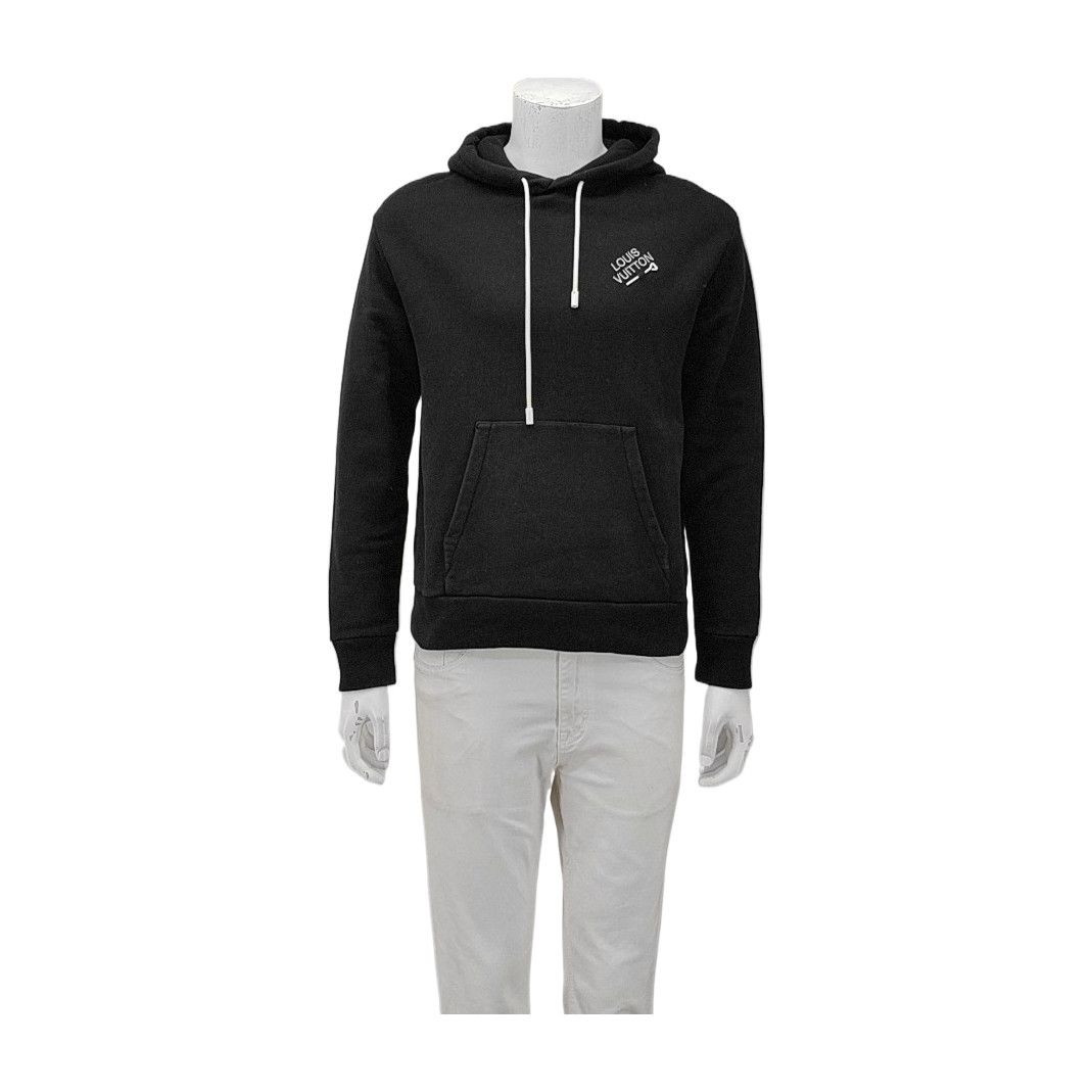 Louis Vuitton Louis Vuitton Black Cotton Logo Hoodie Size S Size US S / EU 44-46 / 1 - 1 Thumbnail
