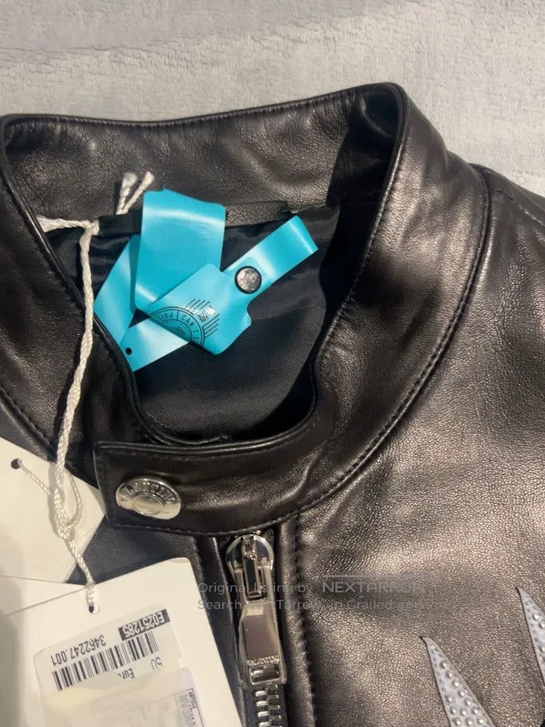 Valentino Valentino Leather jacket with a stand-up collar zipper cas Size US L / EU 52-54 / 3 - 5 Thumbnail