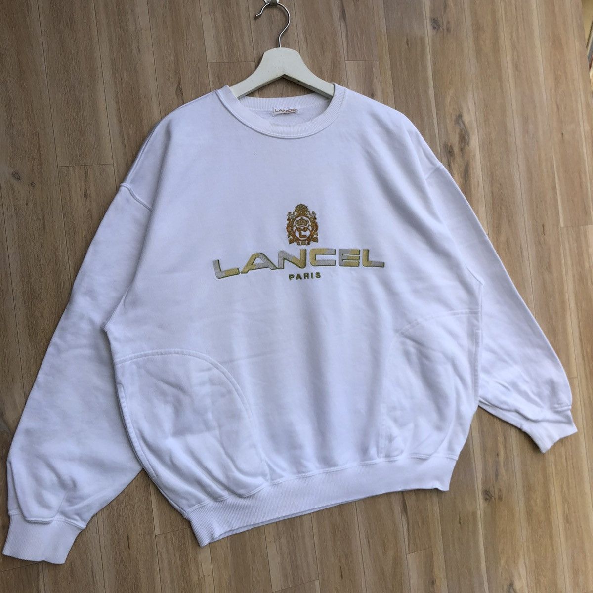 Lancel × Vintage Vintage Lancel Paris Pullover Sweatshirt Size L / US 10 / IT 46 - 2 Thumbnail